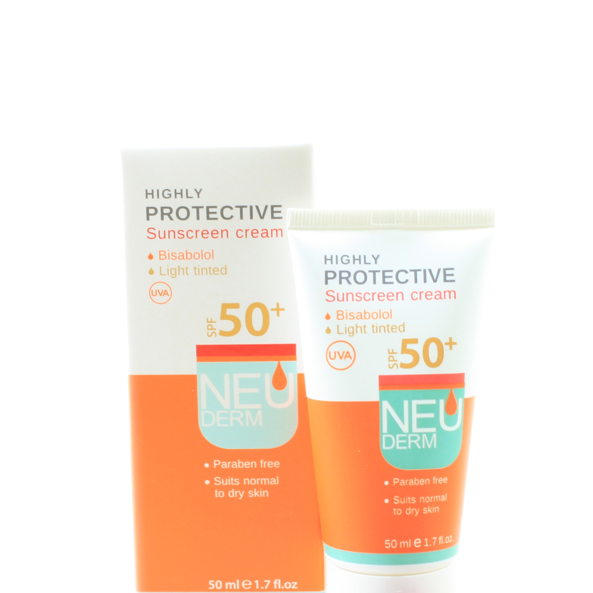 کرم ضد آفتاب SPF50 بژ روشن نئودرم